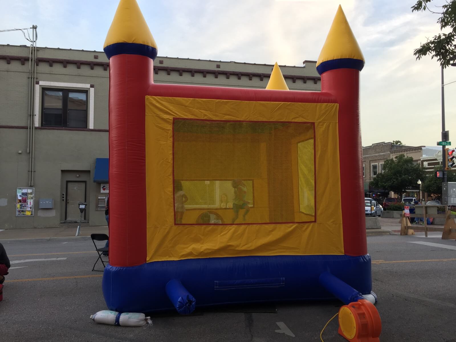 Bouncey house at the Django Birthday party